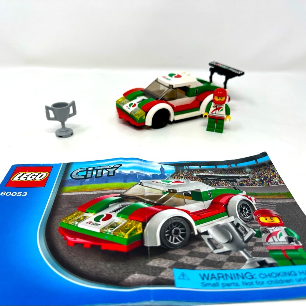 LEGO City Speed Racer Set - Green, Red, White 100% complete